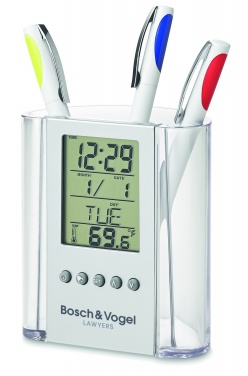 Logo trade promotional merchandise picture of: Pen holder with calendar