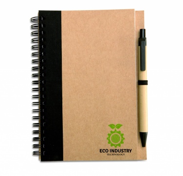 Logo trade promotional giveaways picture of: B6 recycled notebook with pen