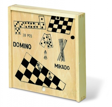 Logo trade promotional gifts image of: 4 games in wooden box