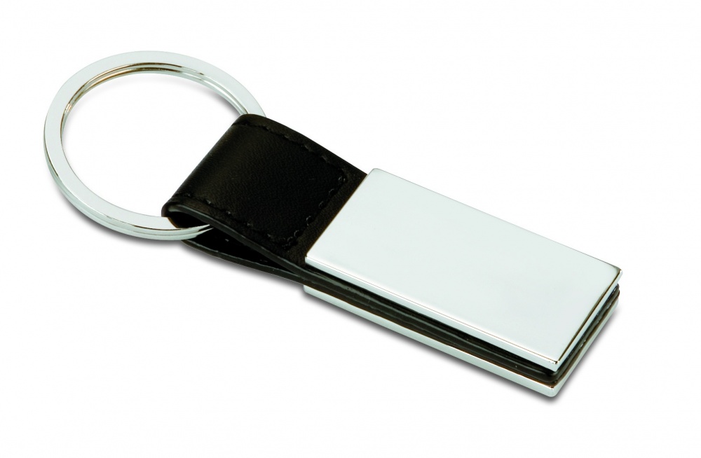 Logo trade promotional giveaways image of: PU and metal key ring Kuopio