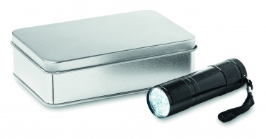 Logotrade corporate gift image of: LED torch in tin box
