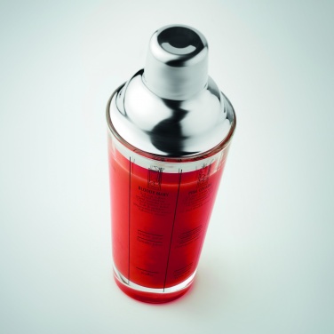 Logo trade advertising products picture of: Glass cocktail shaker 400 ml