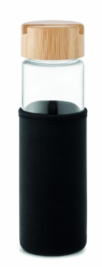 Logo trade business gift photo of: Glass bottle bamboo lid 600ml