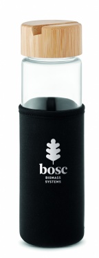 Logotrade advertising products photo of: Glass bottle bamboo lid 600ml