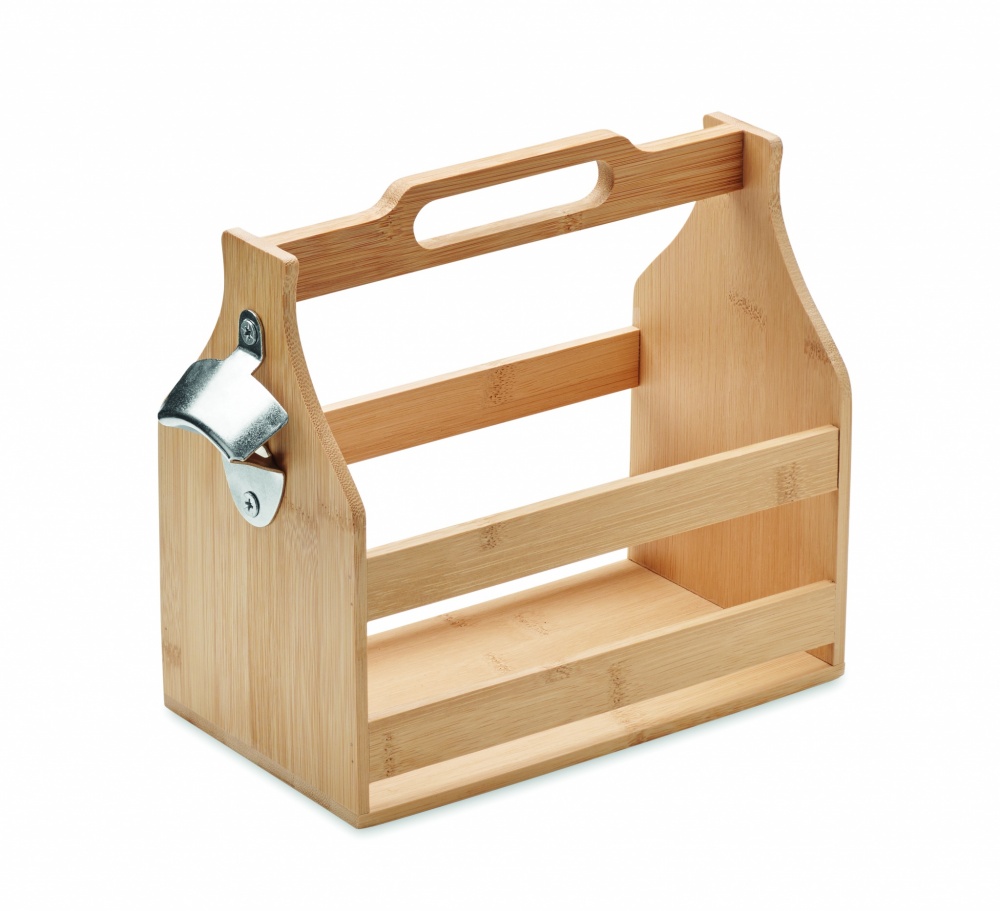 Logo trade promotional items picture of: 6 beer crate in bamboo