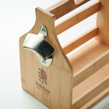 Logo trade corporate gifts picture of: 6 beer crate in bamboo