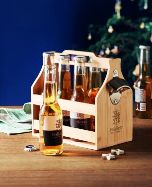 Logotrade promotional giveaway picture of: 6 beer crate in bamboo