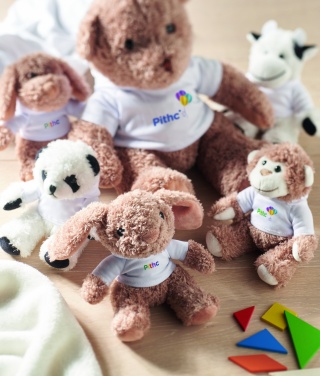 Logo trade corporate gifts image of: Bunny plush wearing a hoodie