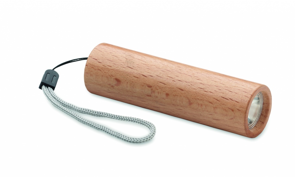 Logotrade corporate gift image of: Beech wood rechargeable torch