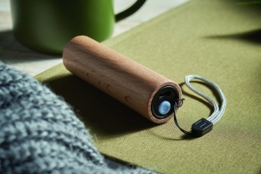 Logo trade promotional products picture of: Beech wood rechargeable torch