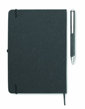 Logotrade promotional merchandise picture of: Recycled leather notebook set