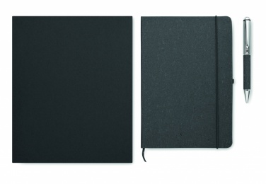 Logo trade promotional items picture of: Recycled leather notebook set