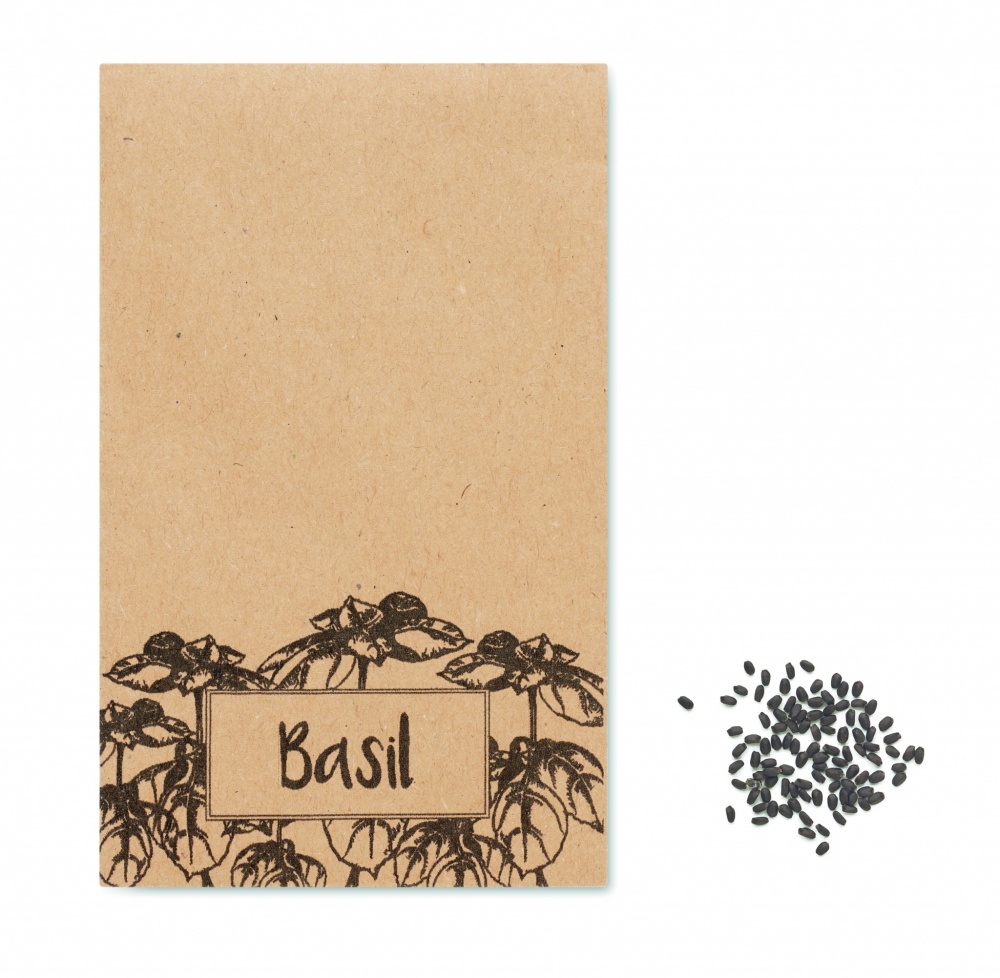 Logotrade promotional merchandise picture of: Basil seeds in craft envelope