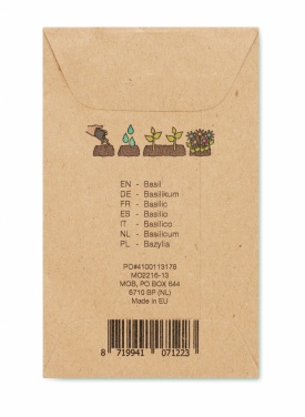 Logotrade business gift image of: Basil seeds in craft envelope
