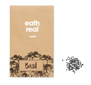 Logotrade advertising product picture of: Basil seeds in craft envelope