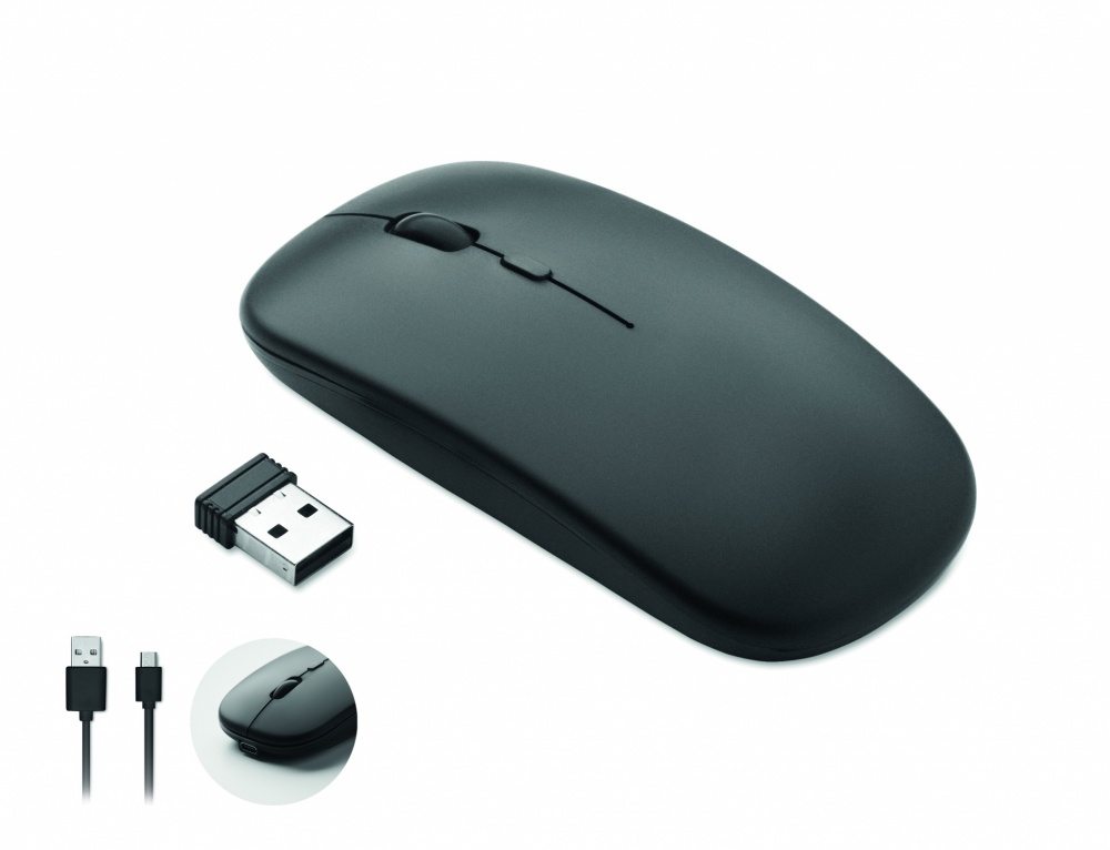 Logo trade promotional items image of: Rechargeable wireless mouse