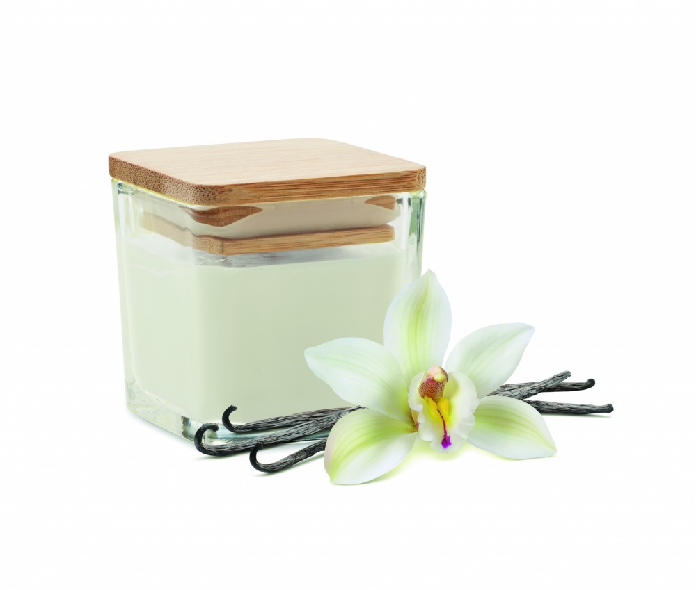 Logotrade corporate gift picture of: Squared fragranced candle 50gr