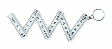 Logo trade promotional giveaways image of: Carpenters ruler key ring 50cm Kotka