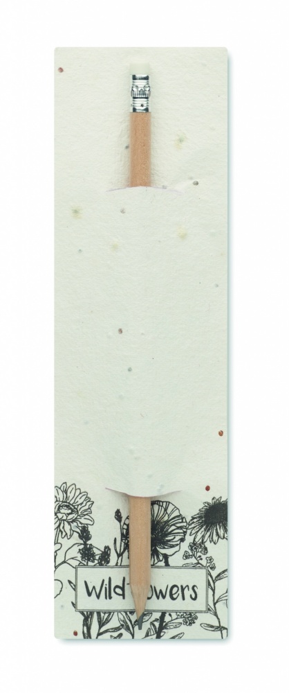 Logotrade advertising product picture of: Natural pencil in seeded pouch