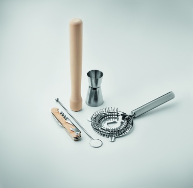 Logo trade promotional items image of: 5 piece cocktail kit in pouch.