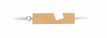 Logo trade promotional product photo of: Bamboo key ring and stand Salo