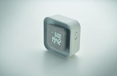 Logo trade promotional merchandise image of: Recycled ABS/RPET alarm clock Stuttgart