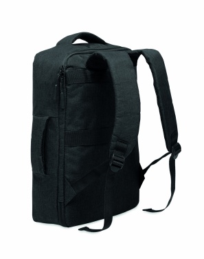 Logo trade promotional items image of: A safe 15-inch laptop backpack made of 300D RPET with a 210D RPET lining and customizable printing.