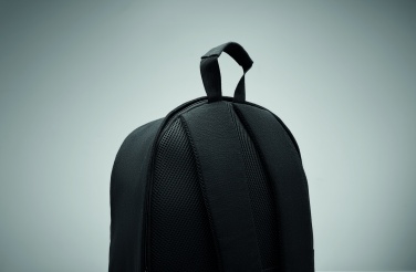 Logo trade promotional gift photo of: A 15-inch laptop backpack made of recycled pre-consumer cotton and recycled polyester with customizable printing.