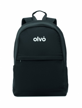 Logotrade promotional merchandise photo of: A 15-inch laptop backpack made of recycled pre-consumer cotton and recycled polyester with customizable printing.