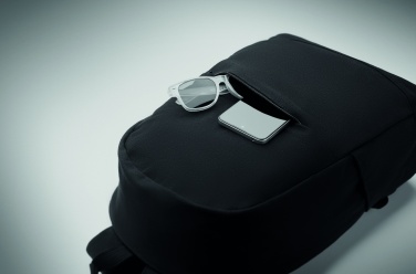 Logo trade promotional merchandise image of: A 15-inch laptop backpack made of recycled pre-consumer cotton and recycled polyester with customizable printing.