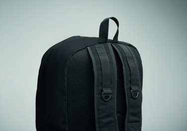 Logo trade promotional giveaways picture of: A 15-inch laptop backpack made of recycled pre-consumer cotton with customizable printing