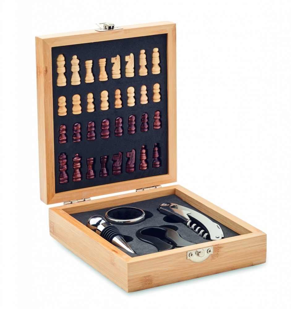 Logo trade promotional merchandise picture of: Chess board wine set