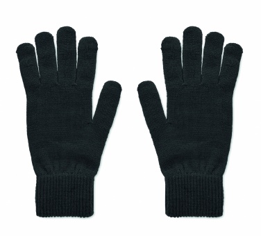 Logo trade promotional gifts picture of: Knitted gloves in RPET