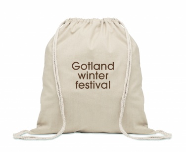 Logo trade promotional gift photo of: Recycled cotton drawstring bag