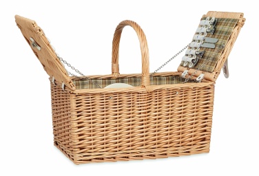 Logotrade promotional gift picture of: Wicker picnic basket 4 people