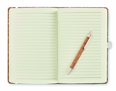 Logo trade promotional products image of: A5 cork notebook with pen