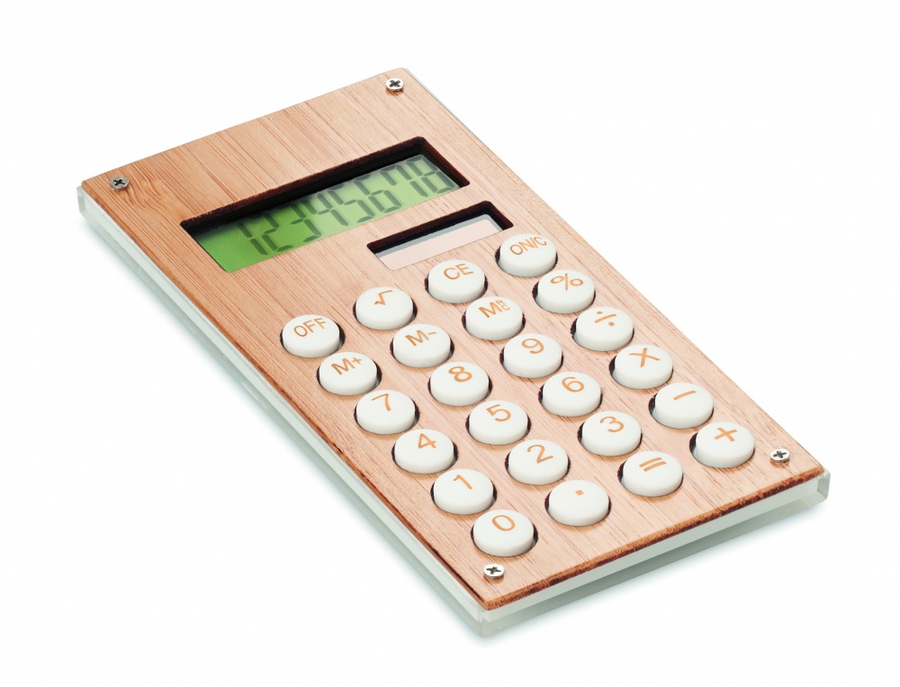 Logotrade promotional giveaway image of: 8 digit bamboo calculator