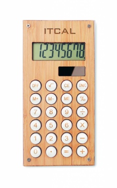 Logotrade promotional product image of: 8 digit bamboo calculator