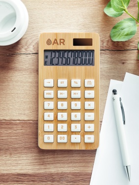 Logo trade corporate gifts picture of: 12 digit bamboo calculator