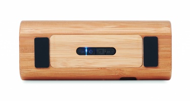 Logo trade promotional merchandise photo of: Wireless bamboo speaker 2x5W