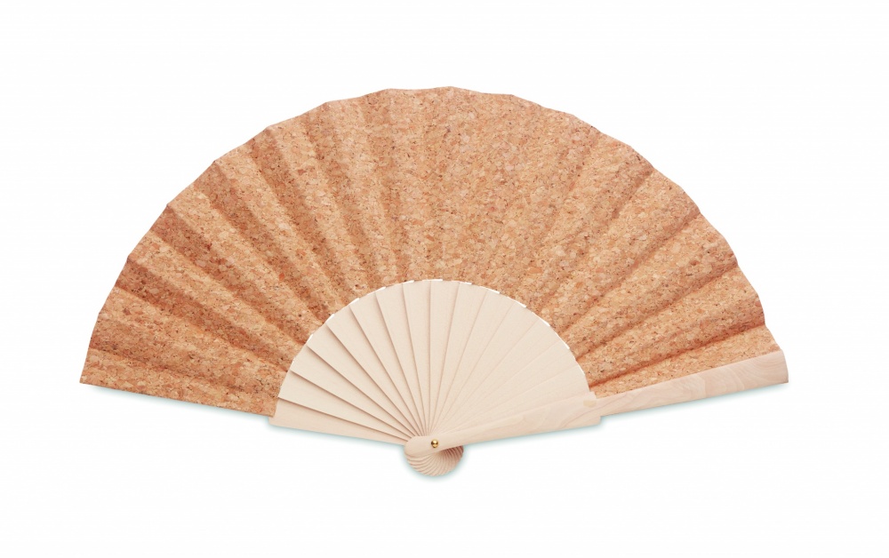Logotrade promotional merchandise photo of: Wood hand fan with cork fabric
