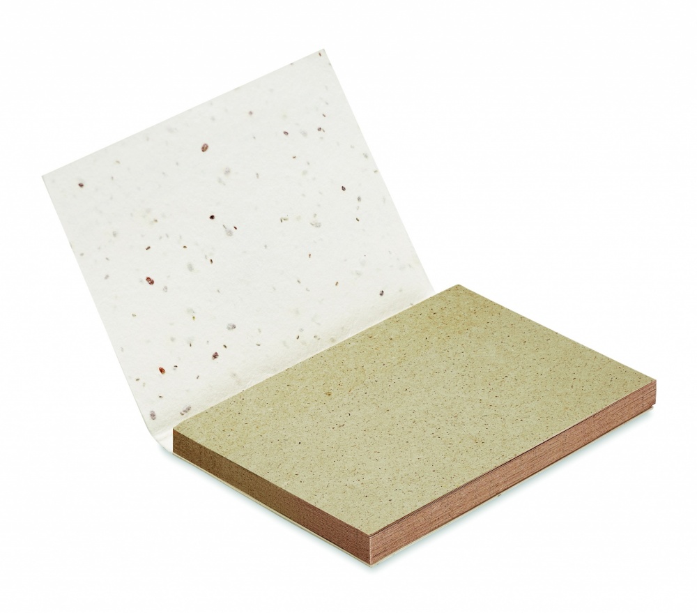 Logo trade advertising product photo of: Grass/seed paper memo pad