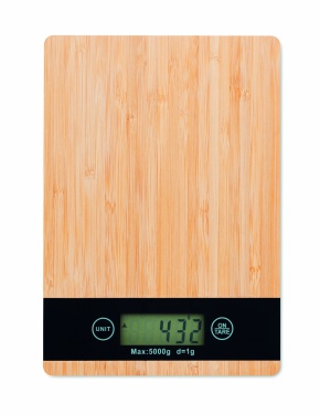 Logo trade business gift photo of: Bamboo digital kitchen scales