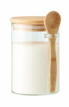Logotrade promotional gift image of: Glass jar with spoon 600 ml
