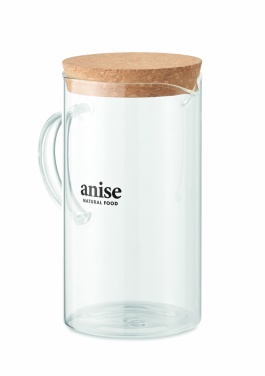 Logo trade advertising products picture of: Borosilicate glass decanter 1L