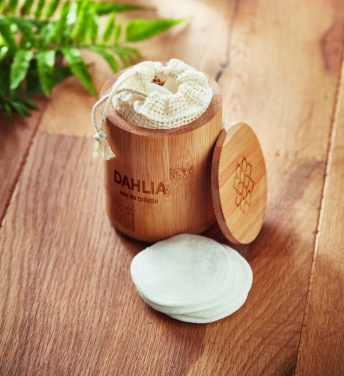 Logotrade promotional merchandise picture of: Bamboo fibre cleansing pad set
