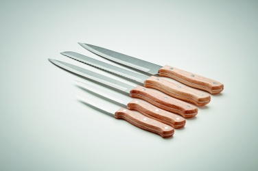 Logo trade promotional gifts picture of: 5 piece knife set in base