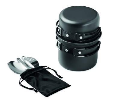 Logotrade advertising product image of: 2 camping pots with cutlery
