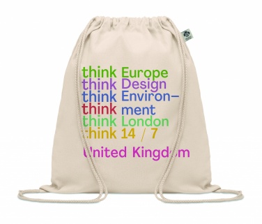 Logotrade promotional item picture of: Organic cotton drawstring bag