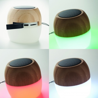Logo trade promotional merchandise photo of: 5.0 wireless bamboo speaker